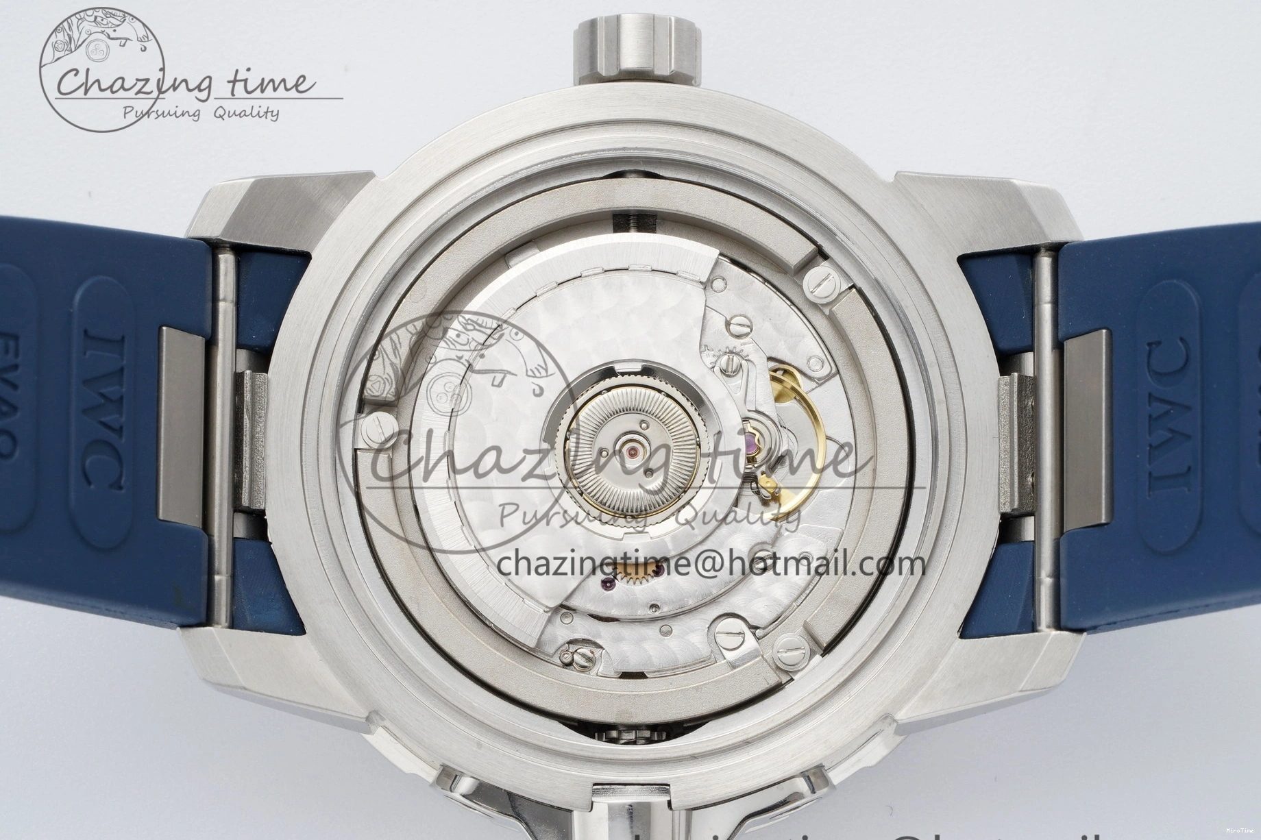 MIROTIME 0518 WellDesigned Aquatimer Automatic SS RSF 1:1 Best Edition Blue Dial on Blue Rubber Strap A 7057